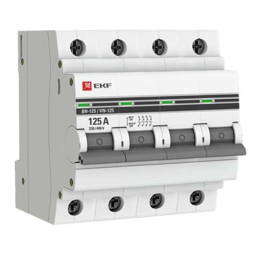 EKF Выключатель нагрузки 4п ВН-125 125А PROxima (SL125-4-125-pro)