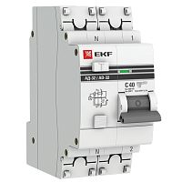 EKF Выключатель автоматический дифференциальный АД-32 2п 40А 300мА С  PROxima (DA32-40-300-pro)