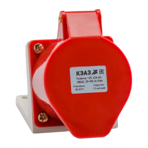 KEAZ Розетка для монтажа на поверхность 115-16А-6h-380AC-3P+PE+N-IP44 (222755)