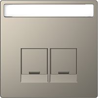 SCHNEIDER ELECTRIC Накладка центральная D-Life для двухмодульных разъемов SE никель SD (MTN4574-6050)