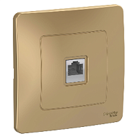 SCHNEIDER ELECTRIC BLANCA скрытой установки розетка компьютерная RJ45, титан (BLNIS045004)