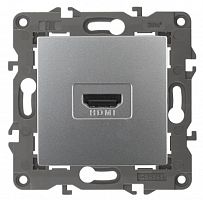 ЭРА Розетка HDMI,  Elegance, алюминий, 14-3114-03 (Б0034334)