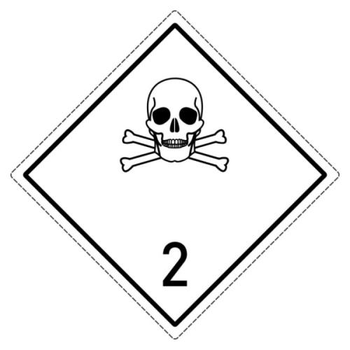 EKF Знак опасности 2.2 ''Ядовитый газ'' 250х250 мм, пленка самоклеящаяся ГОСТ 19433-88 (an-7-2-2)