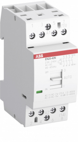 ABB Контактор EN25-30N-06 модульный  (25А АС-1, 3НО), катушка 230В AC/DC (1SAE232111R0630)