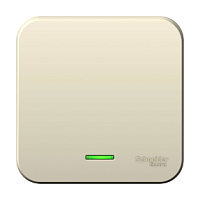 SCHNEIDER ELECTRIC Выключатель BLANCA одноклавишный наружный  (схема 1) с подсветкой и изоляционной пластиной 6а 250в м (BLNVA061112)