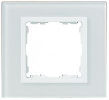 SIMON Рамка на 1 пост, S82N, белый - белый (стекло) (82617-30)