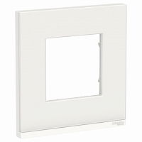 SCHNEIDER ELECTRIC Рамка UNICA PURE однопостовая горизонтальная белое стекло/белый (NU600285)