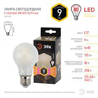ЭРА Лампа светодиодная филаментная F-LED A60-9W-827-E27 frost  (филамент, груша мат., 9Вт, тепл, Е27) ЭР (Б0035033) ЭРА Лампа светодиодная филаментная F-LED A60-9W-827-E27 frost  (филамент, груша мат., 9Вт, тепл, Е27) ЭР (Б0035033)