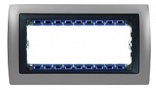 SIMON Рамка с суппортом на 5 узких модулей, S82C, алюминий - графит (82854-33)