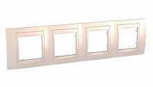 SCHNEIDER ELECTRIC UNICA-Хамелеон Рамка 4 поста бежевый/бежевый (MGU6.008.25)