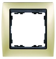 SIMON Рамка на 1 пост, S82, шампань матовая - графит (82814-34)