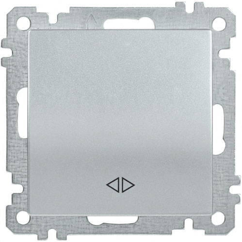 IEK ВС10-1-3-Б Выключатель одноклавишный перекрестный 10А BOLERO серебрянный IEK  (EVB13-K23-10)