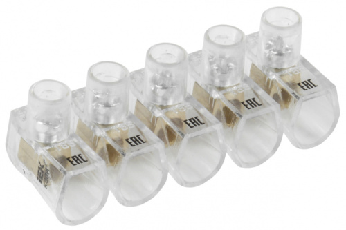 IEK Зажим винтовой концевой изолированный КЗВИ 2.5мм2 5x1 (UZVK-025-5)