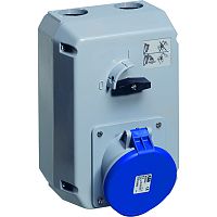 ABB Розетка кабельная 63А 3Р+N+E IР44 с выключателем/блокировкой 415В CEWE  (463 MM6)  (2CMA168042R1000)