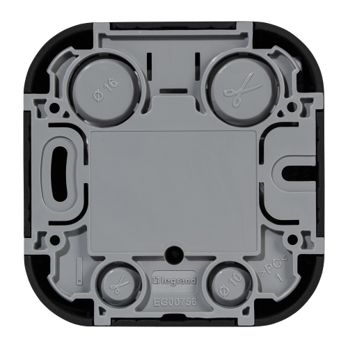 Legrand Quteo Розетка TV (телевизионная) звезда IP20 накладной монтаж - чёрный матовый (782478) фото 3