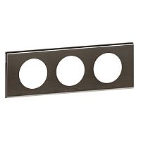 LEGRAND Рамка, трехпостовая, черный никель (069033 )