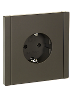 IEK FORTE&PIANO Розетка 1-местная с заземлением без защитных шторок безвинтовое крепление 16А FP314 серый  (FP-R11-16-1-K03)