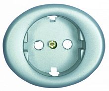 ABB TACTO Накладка розетки с заземлением серебро (5588 PL)