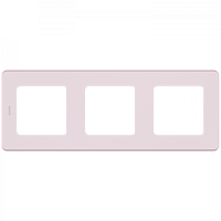 LEGRAND INSPIRIA Рамка декоративная универсальная  , 3 поста, для горизонтальной или вертикальной установки, цвет &quot;Розовый&quot; (673954)