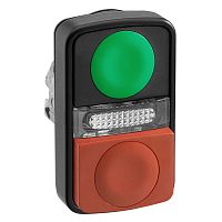 SCHNEIDER ELECTRIC Головка кнопки двойная без маркировки + LED (ZB4BW7L37407)