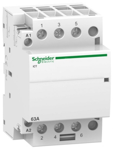 SCHNEIDER ELECTRIC Контактор модульный iCT 63A 3НО 220/240В 60ГЦ (A9C20663)