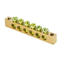 EKF Шина PEN ноль-земля 6х9мм 6 отверстий латунь крепеж по краям PROxima (sn0-63-06-k)