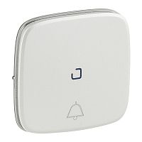 LEGRAND Valena ALLURE Лицевая панель для кнопочного выключателя символ Звонок c линзой для подсветки жемчуг (755094 )