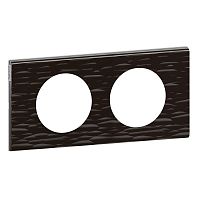 LEGRAND Рамка, двухпостовая, Corian черный рифленый (069022 )