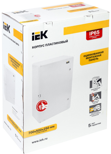 IEK Корпус пластиковый ЩМПп 700х500х250мм УХЛ1 IP65 (MKP93-N-705025-65) фото 3