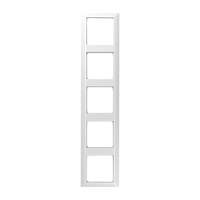 JUNG Рамка 5-я для горизонтальной/вертикальной установки  Серия- AS550  Материал- дуропласт  Цвет- белый (AS585WW)