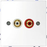 SCHNEIDER ELECTRIC Аудиорозетка D-Life с модулем тюльпан белый лотос SD (MTN4350-6035)