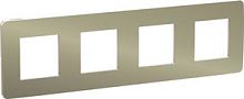 SCHNEIDER ELECTRIC Рамка UNICA STUDIO четырехпостовая бронза/бежевый (NU280851)