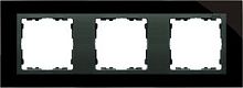 SIMON Рамка на 3 поста, S82N, чёрный - графит (стекло) (82837-32)