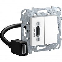 SCHNEIDER ELECTRIC UNICA HDMI-коннектор с переходником, белый (MGU5.430.18ZD)