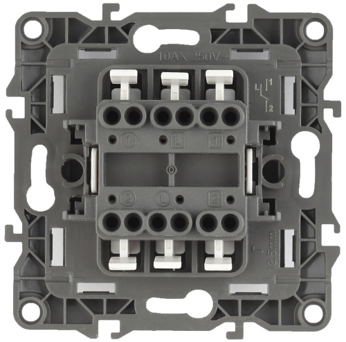ЭРА Переключатель двойной, 10АХ-250В, , слоновая кость,12-1106-02 (Б0014664) фото 2
