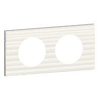 LEGRAND Рамка, двухпостовая, Corian белый рельеф (069012 )