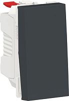 SCHNEIDER ELECTRIC Выключатель UNICA MODULAR одноклавишный схема 1 10 AX 250 В 1 модуль антрацит (NU310154)
