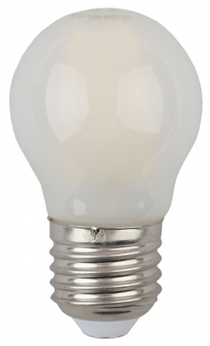 ЭРА Лампа светодиодная филаментная F-LED P45-7W-827-E27 frost  (филамент, шар мат., 7Вт, тепл, E27  (10/1 (Б0027958)