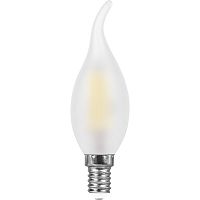 FERON Лампа светодиодная LED 11вт Е14 теплый матовая свеча на ветру FILAMENT (LB-714) (38009)