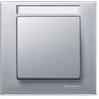 SCHNEIDER ELECTRIC Рамка 1 пост с полем для надписи M-PLAN алюминий (MTN476160)