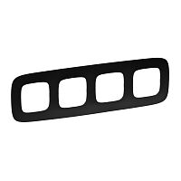 LEGRAND Valena ALLURE Рамка 4 поста матовый черный универсальная (754404 )