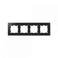 SIMON Рамка 4 поста графит основание алюминий (8201640-240)