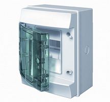 ABB Щит распределительный навесной ЩРн-П-4 пластиковый прозрачная дверь IP65 серый Mistral65 без клемм (1SL1200A00)