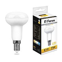 FERON Лампа светодиодная LED зеркальная 7вт Е14 R50 теплый (LB-450) (25513)