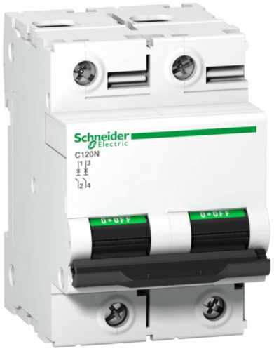 SCHNEIDER ELECTRIC Выключатель автоматический двухполюсный 100А B C120N (A9N18346)