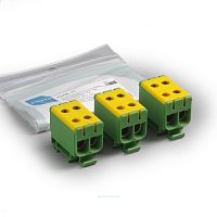 ENSTO Блок клеммный распределительный желто-зеленый Al 6-50мм.кв Cu 2.5-50мм.кв 4 подключения (KE66.3R)