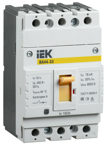 IEK Выключатель автоматический ВА44 33 3Р 50А 15кА ИЭК (SVA4410-3-0050) IEK Выключатель автоматический ВА44 33 3Р 50А 15кА ИЭК (SVA4410-3-0050)