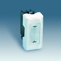 SIMON Сигнальная лампа с красной прозрачной крышкой узкая, 130-250В, S27, белый (27810-34)