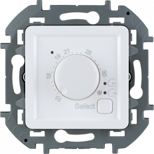 LEGRAND INSPIRIA Термостат для теплого пола   с выносным датчиком в комплекте, максимальный ток 16 А, напряжение ~230 В, цвет "Белый" (673810)