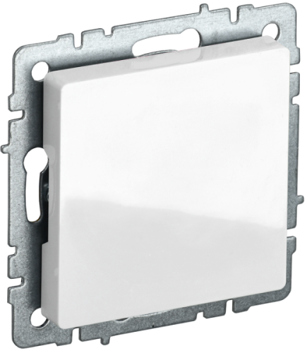 IEK BRITE Заглушка с суппортом МЗ10-БрБ белый (BR-PL10-K01)